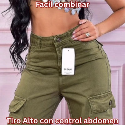 Cargo Sculpt Verde Militar – Control & Estilo