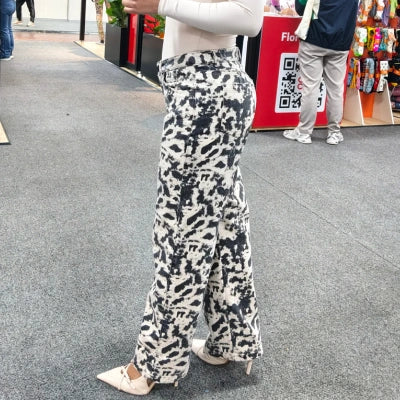 DALMA WIDE — Jean Wide Leg Animal Print Dálmata