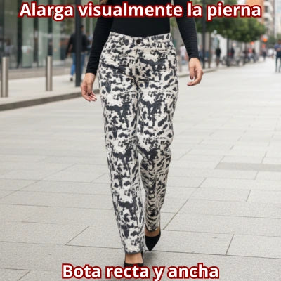 DALMA WIDE — Jean Wide Leg Animal Print Dálmata