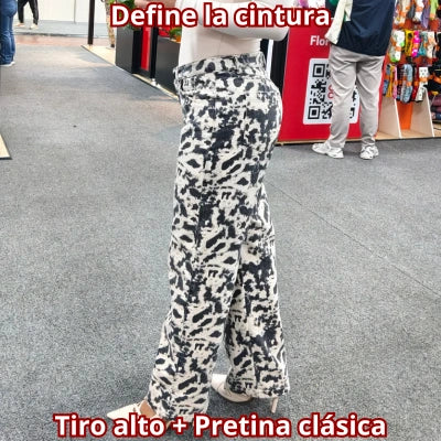 DALMA WIDE — Jean Wide Leg Animal Print Dálmata