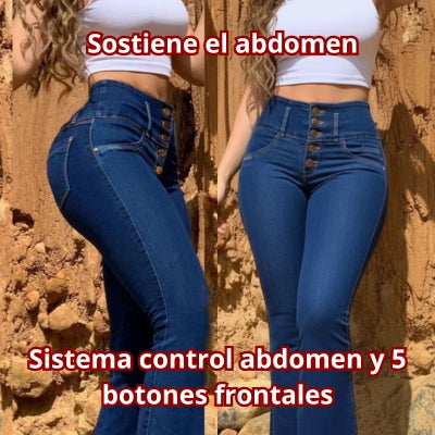 Jeans Libertad Alta Campana Aura