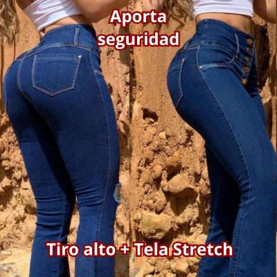 Jeans Libertad Alta Campana Aura
