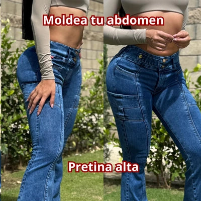Jeans Cargo Campana Sculpt