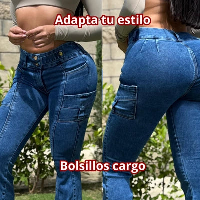 Jeans Cargo Campana Sculpt