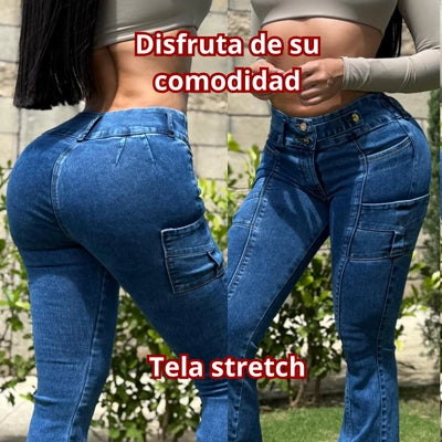 Jeans Cargo Campana Sculpt