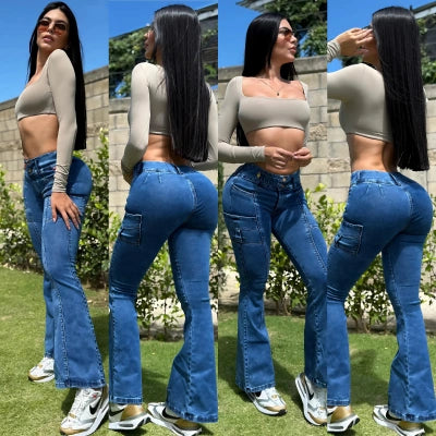 Jeans Cargo Campana Sculpt