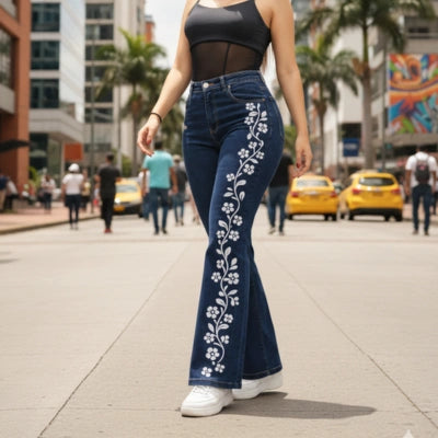 Jeans “Flor que Brilla”