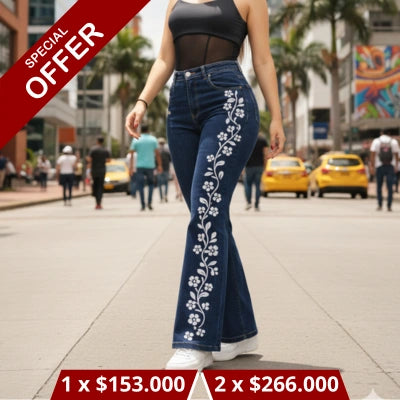 Jeans “Flor que Brilla”