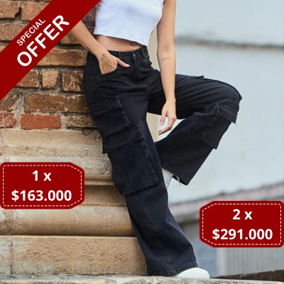 Cargo Noir Flow — Bota Ancha Pro