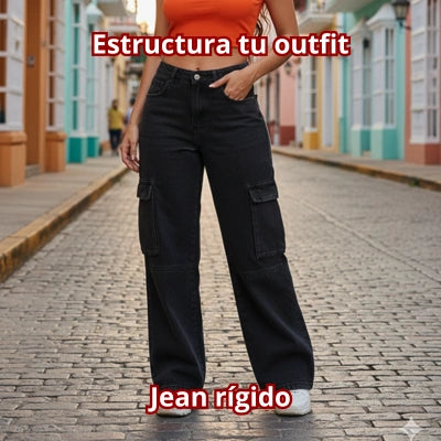 Cargo Noir Flow — Bota Ancha Pro