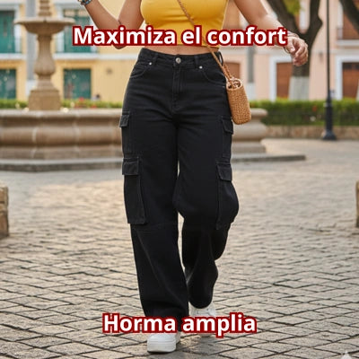 Cargo Noir Flow — Bota Ancha Pro