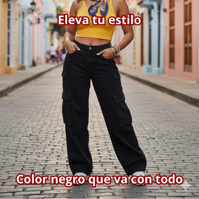 Cargo Noir Flow — Bota Ancha Pro