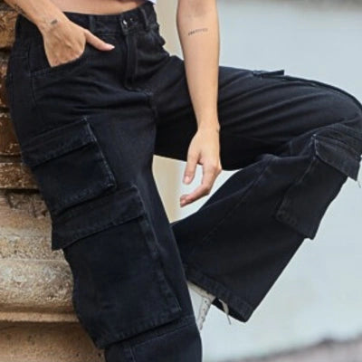 Cargo Noir Flow — Bota Ancha Pro