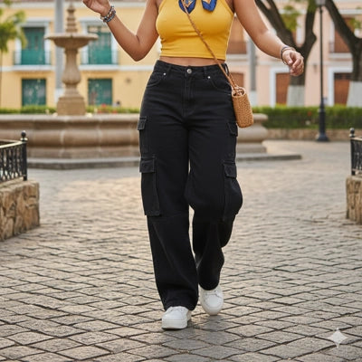 Cargo Noir Flow — Bota Ancha Pro