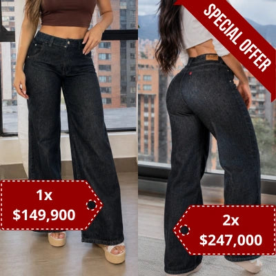 Jean Wide Leg "Elegancia Carbón"