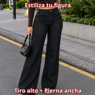 Jean Wide Leg "Elegancia Carbón"