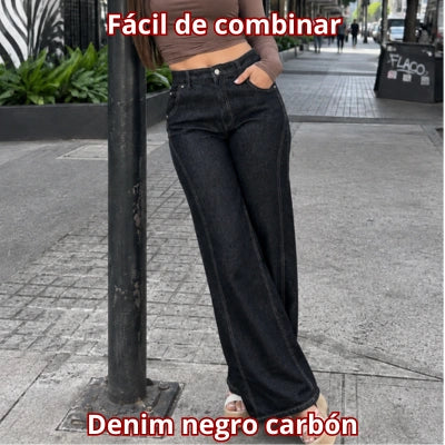 Jean Wide Leg "Elegancia Carbón"