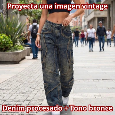 Jean Wide Leg Bronce Absoluto