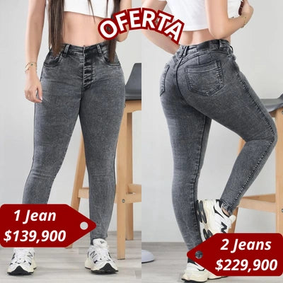 Jeans Línea Firme Gris