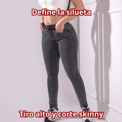 Jeans Línea Firme Gris