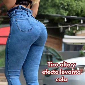 Jeans Tiro Alto Strech Golas