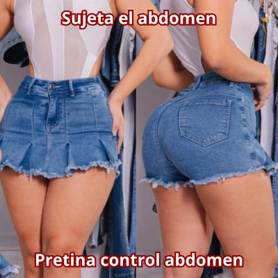 FaldaShort “Seguro y Rica” Azul