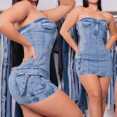 Enterizo “CargoSilencio Strapless”