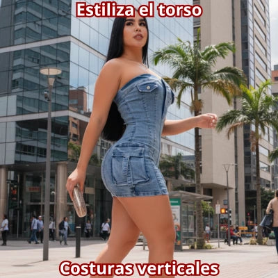 Enterizo “CargoSilencio Strapless”