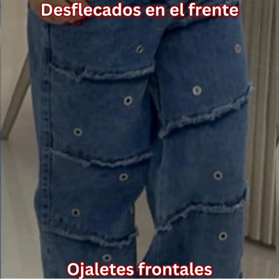 Jean Mom Orilla Rebelde Ojaletes Premium