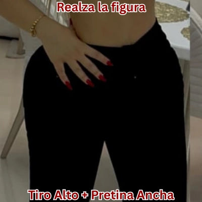 Jean BlackPower Pretina Firme – Tiro Alto Premium