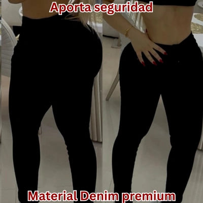 Jean BlackPower Pretina Firme – Tiro Alto Premium