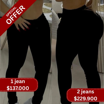Jean BlackPower Pretina Firme – Tiro Alto Premium