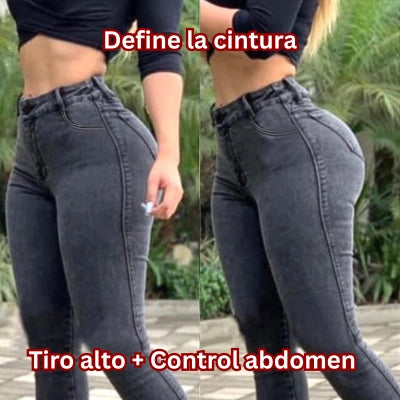 Jeans Negro MoldeFit Compresión Suave