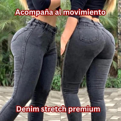 Jeans Negro MoldeFit Compresión Suave