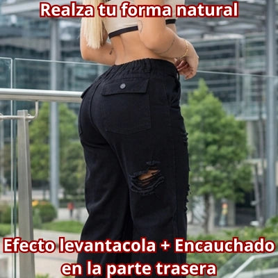 Jean Mom Noir Fiel Audacia