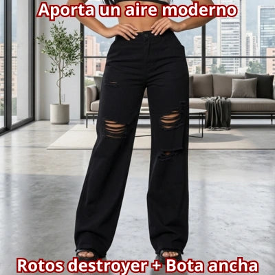 Jean Mom Noir Fiel Audacia