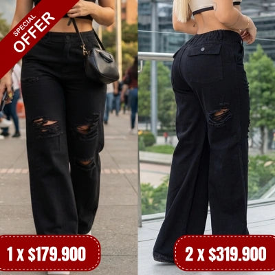 Jean Mom Noir Fiel Audacia