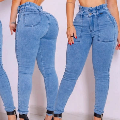 Denim Skinny Aura PaperBag