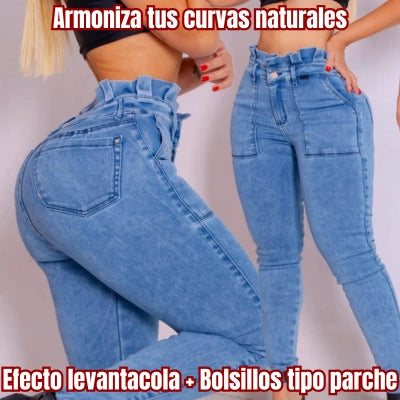 Denim Skinny Aura PaperBag