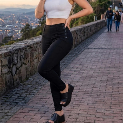 Jean Silueta Auténtica Negra.