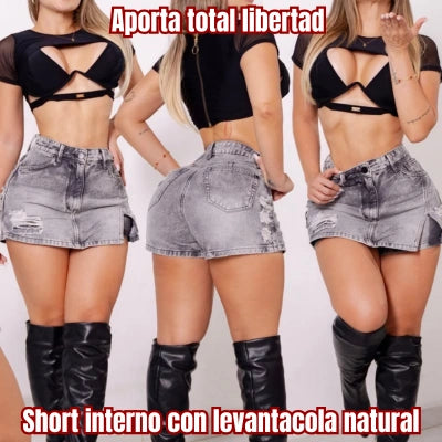 Falda Short Asfalto Rebelde