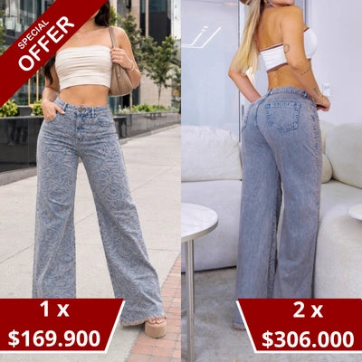 Jean Mom Textura Plena