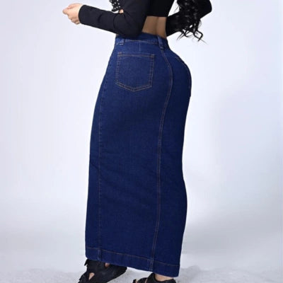Maxi Falda Cúspide Denim