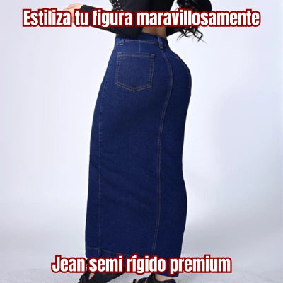Maxi Falda Cúspide Denim