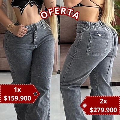 Jeans CargoFit Gris Stretch