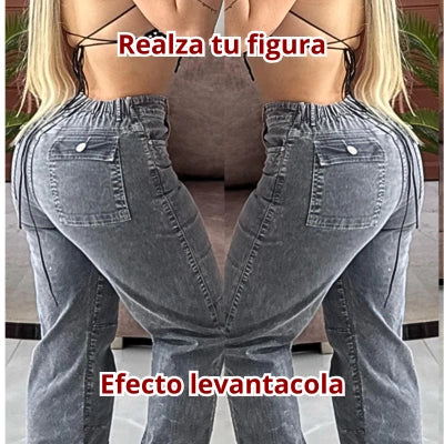 Jeans CargoFit Gris Stretch