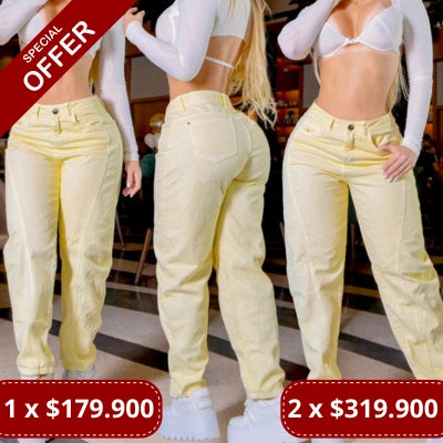 Jean Mom Aura Pastel