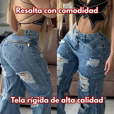 Mom Flat Destroyer Con Pedreria