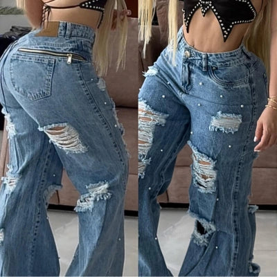 Mom Flat Destroyer Con Pedreria