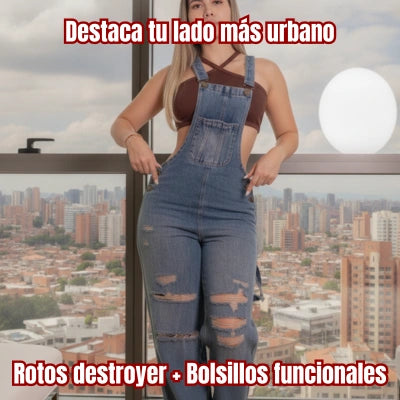 Overol Denim Silueta Libre